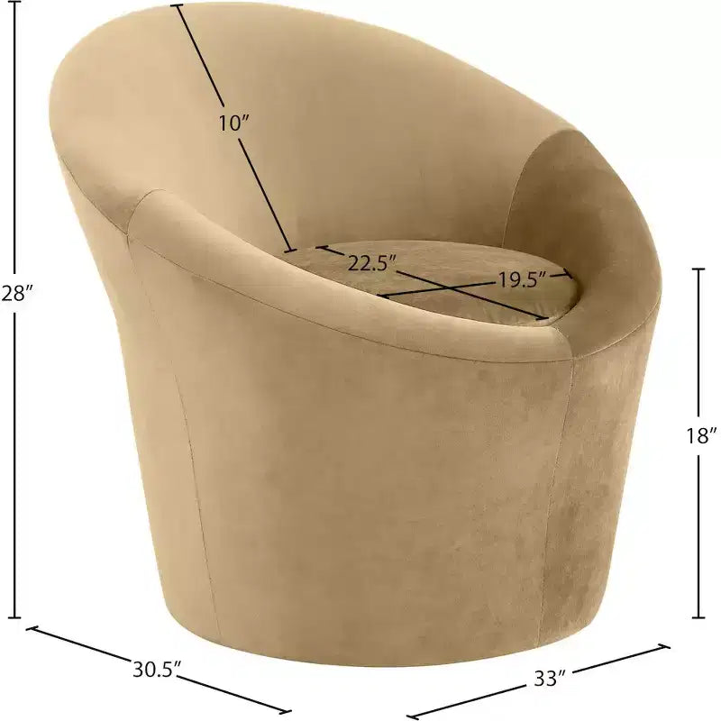 Fauteuil d'appoint Tristan en velours