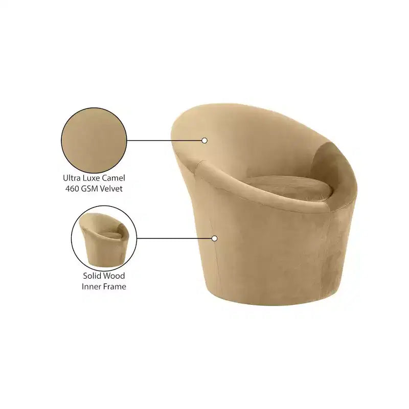 Fauteuil d'appoint Tristan en velours