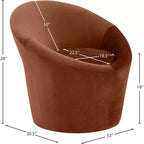 Fauteuil d'appoint Tristan en velours