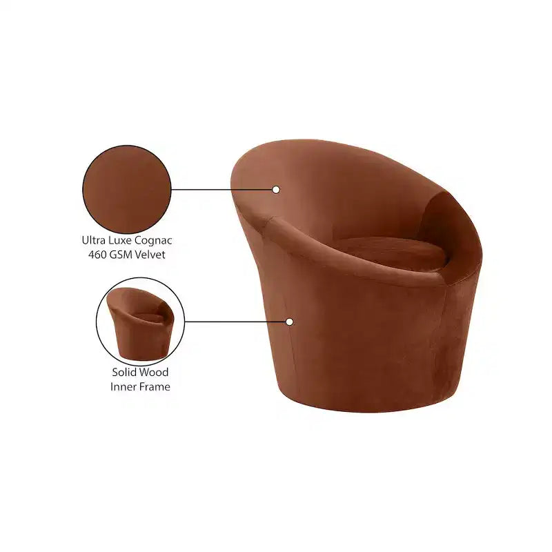 Fauteuil d'appoint Tristan en velours
