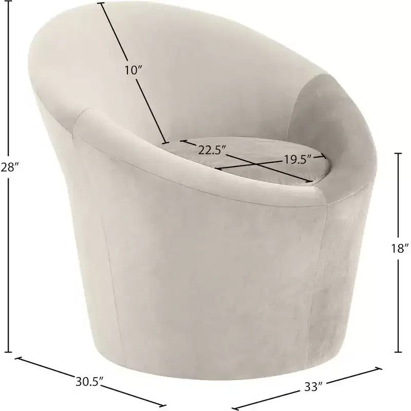 Fauteuil d'appoint Tristan en velours