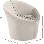 Fauteuil d'appoint Tristan en velours