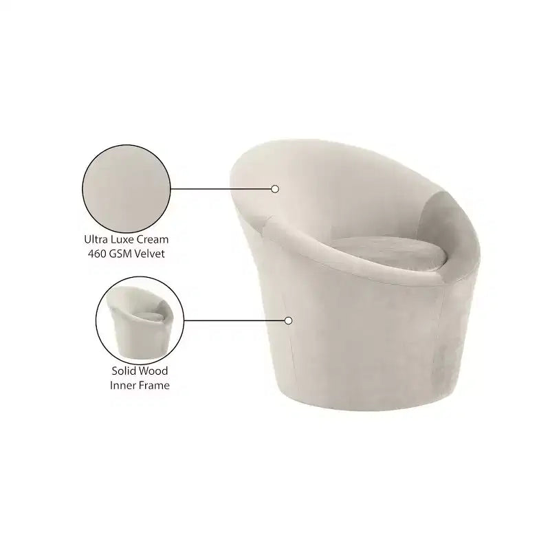 Fauteuil d'appoint Tristan en velours