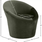 Fauteuil d'appoint Tristan en velours