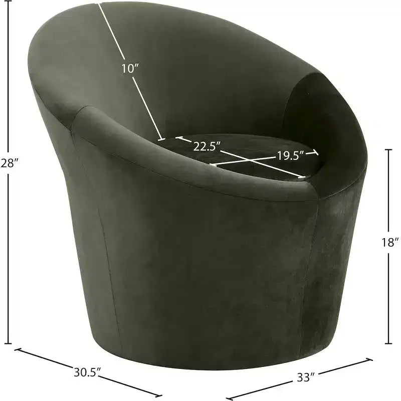 Fauteuil d'appoint Tristan en velours