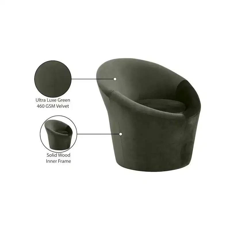 Fauteuil d'appoint Tristan en velours