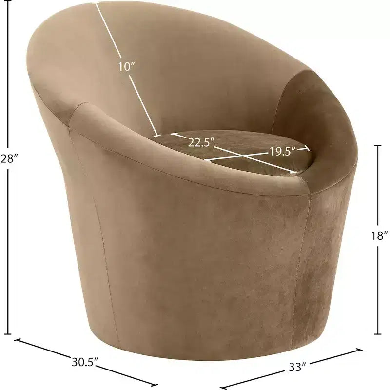 Fauteuil d'appoint Tristan en velours
