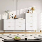 Commode de chambre, commode à 5 tiroirs avec tiroirs larges, commode en bois, commode de rangement moderne pour salon, placard, couloir, entrée
