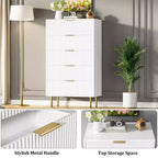 Commode de chambre, commode à 5 tiroirs avec tiroirs larges, commode en bois, commode de rangement moderne pour salon, placard, couloir, entrée