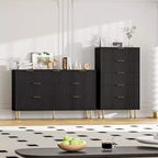 Commode de chambre, commode à 5 tiroirs avec tiroirs larges, commode en bois, commode de rangement moderne pour salon, placard, couloir, entrée