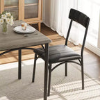 Table à manger pour 2, Table de cuisine et chaises, Table de salle à manger carrée avec 2 chaises rembourrées, pour petit espace, appartement