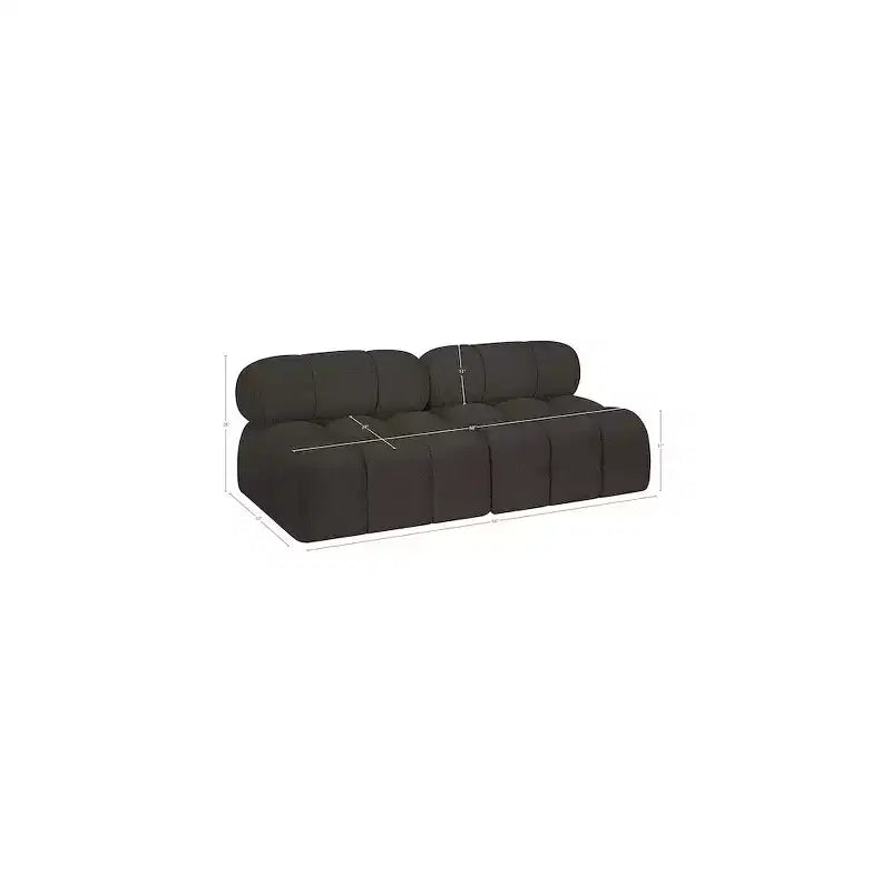 Canapé modulaire Ames en tissu bouclette