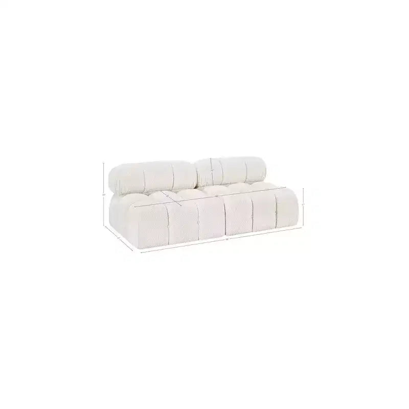 Canapé modulaire Ames en tissu bouclette