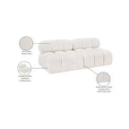 Canapé modulaire Ames en tissu bouclette