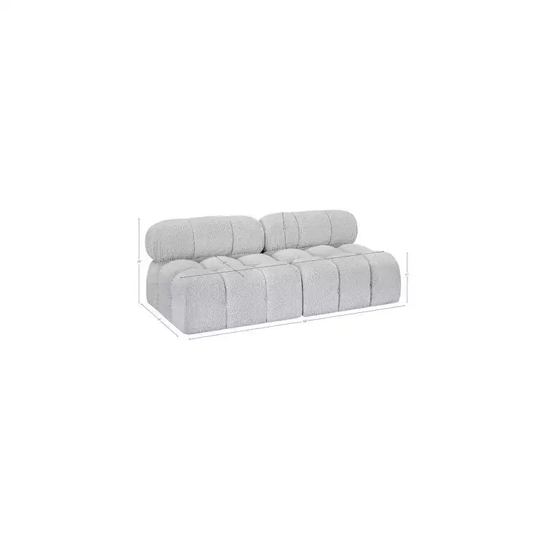 Canapé modulaire Ames en tissu bouclette