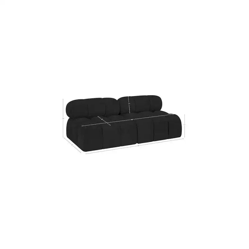 Canapé modulaire Ames en tissu bouclette