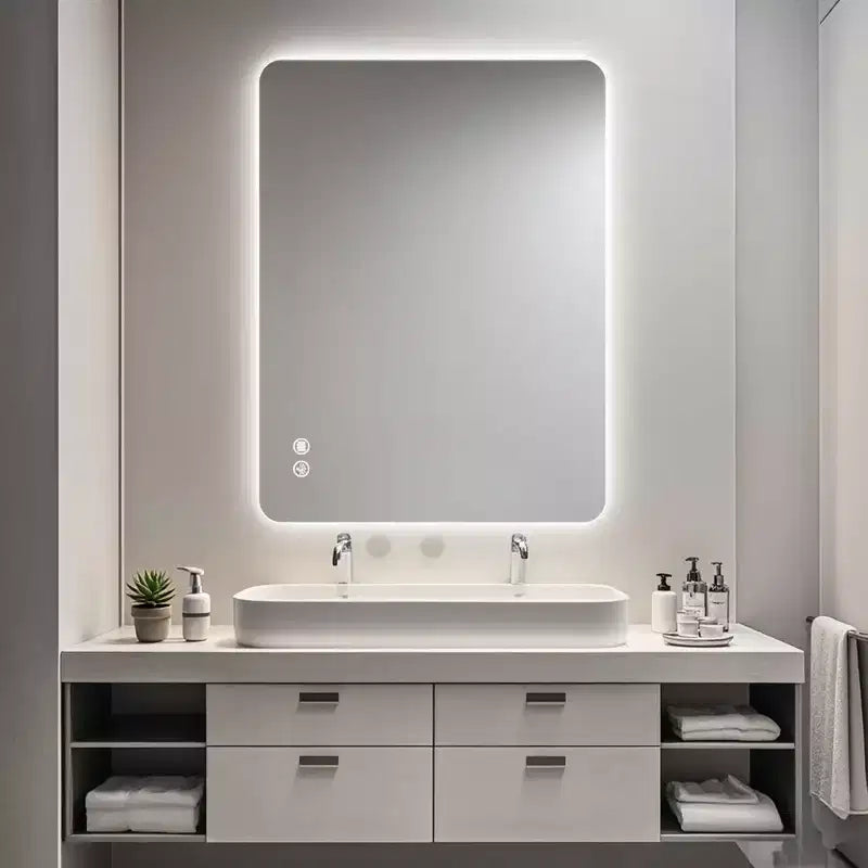 Miroir de salle de bain rectangulaire rétroéclairé 24 x 36