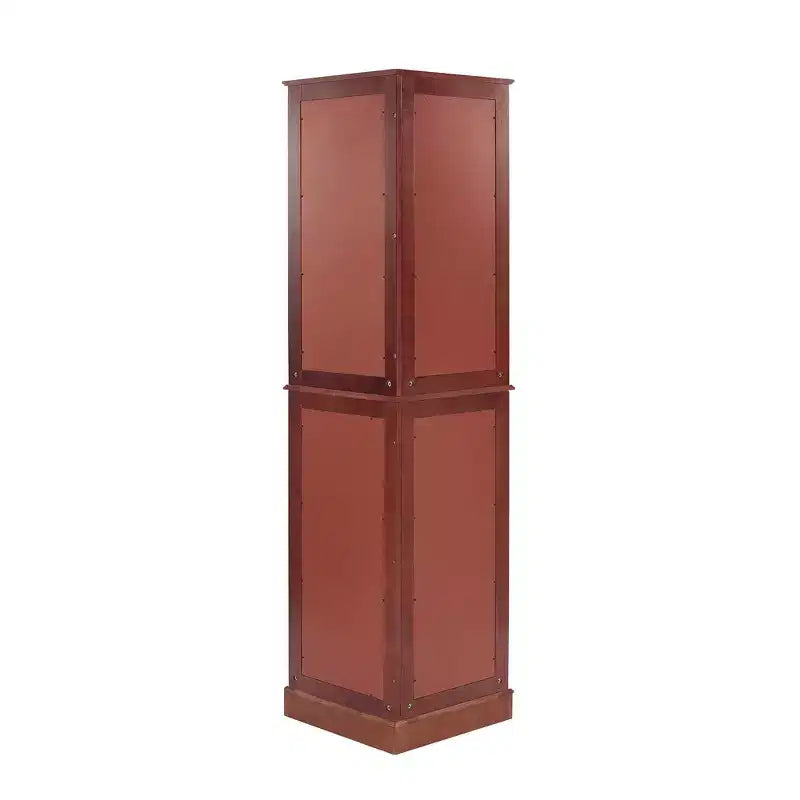 Vitrine d'angle, Vitrine avec 4 portes et étagères réglables en verre trempé, Meuble de salon