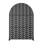 Paravent en brique 01 noir arche tôle galvanisée 183x119x41cm 3 pièces