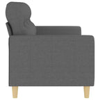 Canapé 3 places gris foncé Polyester, Métal, Textilène, Mousse 3 places
