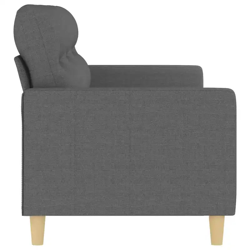 Canapé 3 places gris foncé Polyester, Métal, Textilène, Mousse 3 places