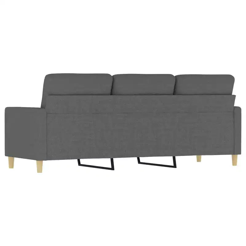Canapé 3 places gris foncé Polyester, Métal, Textilène, Mousse 3 places