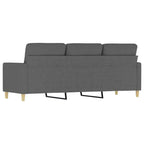 Canapé 3 places gris foncé Polyester, Métal, Textilène, Mousse 3 places