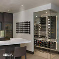 Range-bouteilles mural en métal pour 18 bouteilles, porte-bouteilles de vin moderne, organisateur de rangement pour bar et cuisine