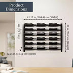 Range-bouteilles mural en métal pour 18 bouteilles, porte-bouteilles de vin moderne, organisateur de rangement pour bar et cuisine