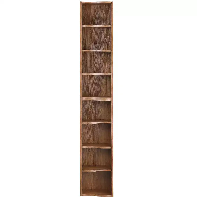 Bibliothèque réglable à 7 niveaux avec armoires supérieures et inférieures détachables, design à bords ondulés, pour salon ou bureau à domicile