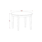 Table de patio ronde 42 pouces Table de salle à manger extérieure avec 4 chaises Design bord de mer