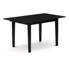 Table de salle à manger 3 pièces à plateau en bois massif finition noire