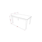 Table de salle à manger rectangulaire - Ensemble table et 6 chaises - Fini blanc lin