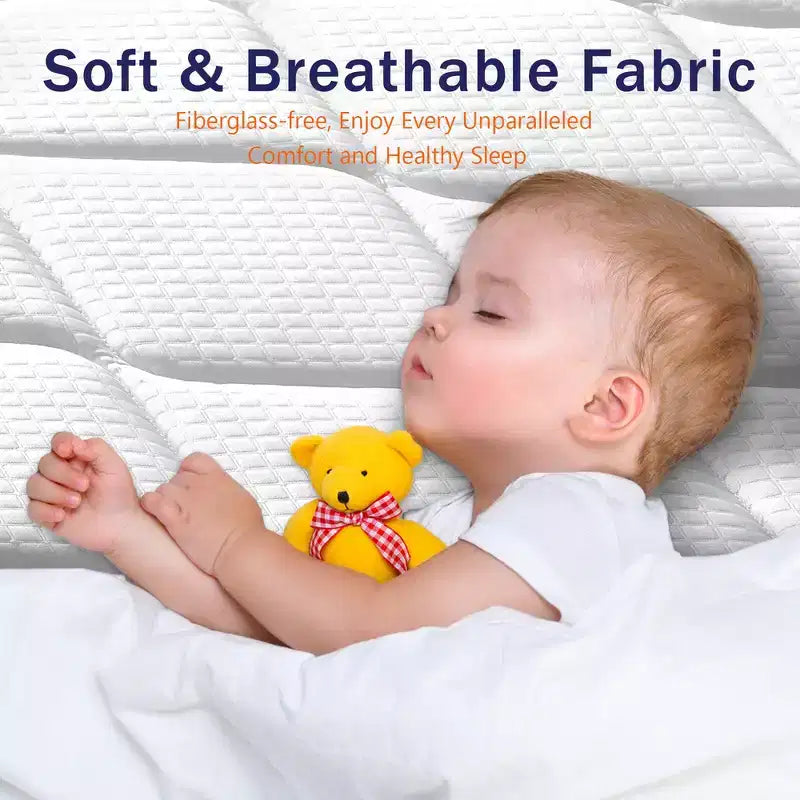 Matelas hybride Twin XL 6 pouces, ressorts ensachés en mousse avec fermeté moyenne, isolation des mouvements et soulagement de la pression.