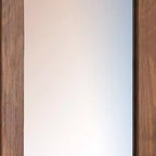 Miroir de commode Royal Hampton, cadre rectangulaire, bois de pin brésilien d'acajou