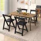 4 chaises de salle à manger avec pieds en bois d'hévéa et assise rembourrée pour la maison, le bureau et les événements