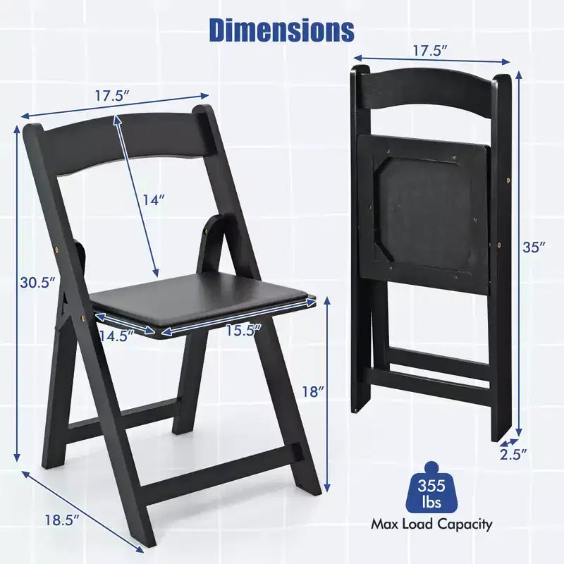 4 chaises de salle à manger avec pieds en bois d'hévéa et assise rembourrée pour la maison, le bureau et les événements