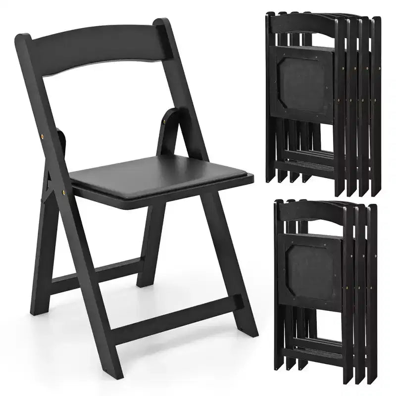 4 chaises de salle à manger avec pieds en bois d'hévéa et assise rembourrée pour la maison, le bureau et les événements