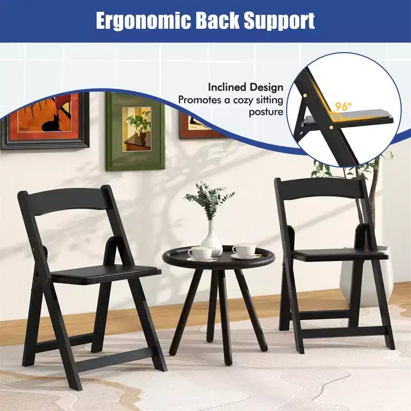 4 chaises de salle à manger avec pieds en bois d'hévéa et assise rembourrée pour la maison, le bureau et les événements