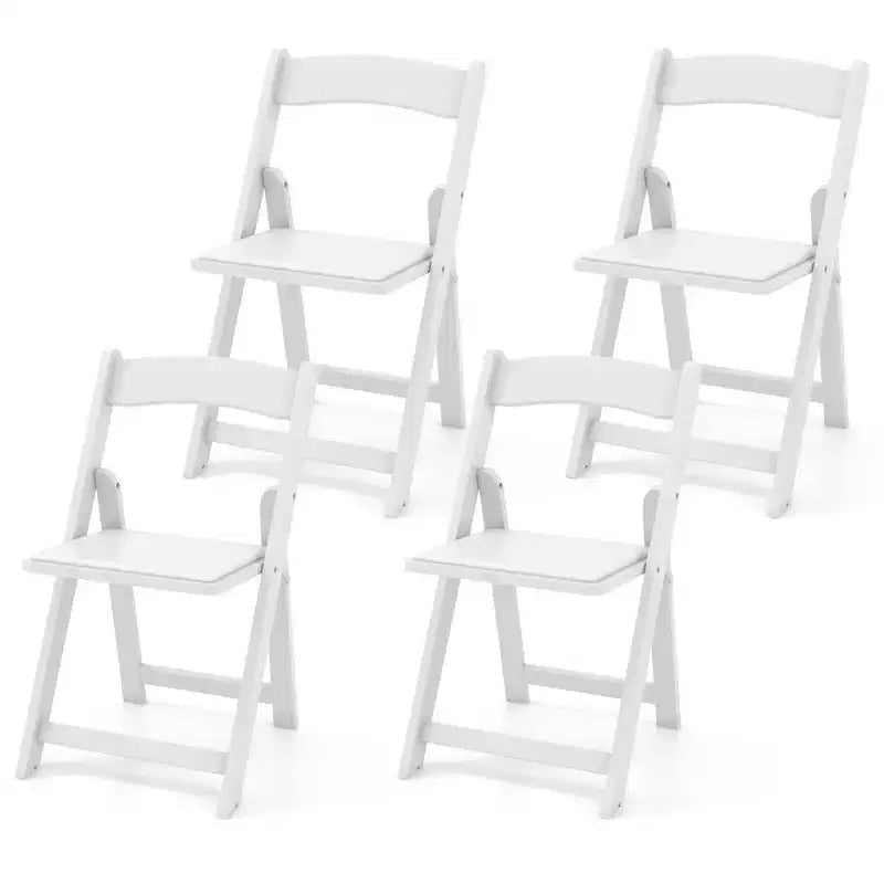 4 chaises de salle à manger avec pieds en bois d'hévéa et assise rembourrée pour la maison, le bureau et les événements