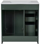 Meuble-lavabo de salle de bain de 30 po avec évier, meuble de rangement de salle de bain avec tiroirs, meuble-lavabo simple avec portes à fermeture douce