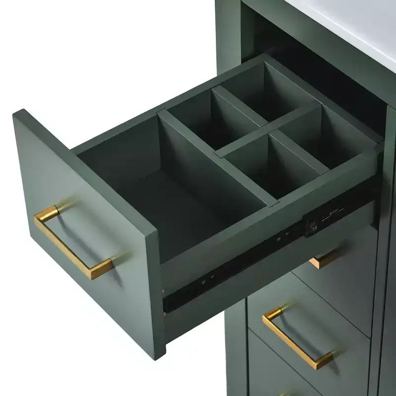 Meuble-lavabo de salle de bain de 30 po avec évier, meuble de rangement de salle de bain avec tiroirs, meuble-lavabo simple avec portes à fermeture douce