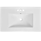Meuble-lavabo de salle de bain de 30 po avec évier, meuble de rangement de salle de bain avec tiroirs, meuble-lavabo simple avec portes à fermeture douce