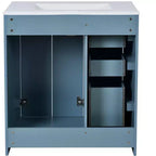 Meuble-lavabo de salle de bain de 30 po avec évier, meuble de rangement de salle de bain avec tiroirs, meuble-lavabo simple avec portes à fermeture douce