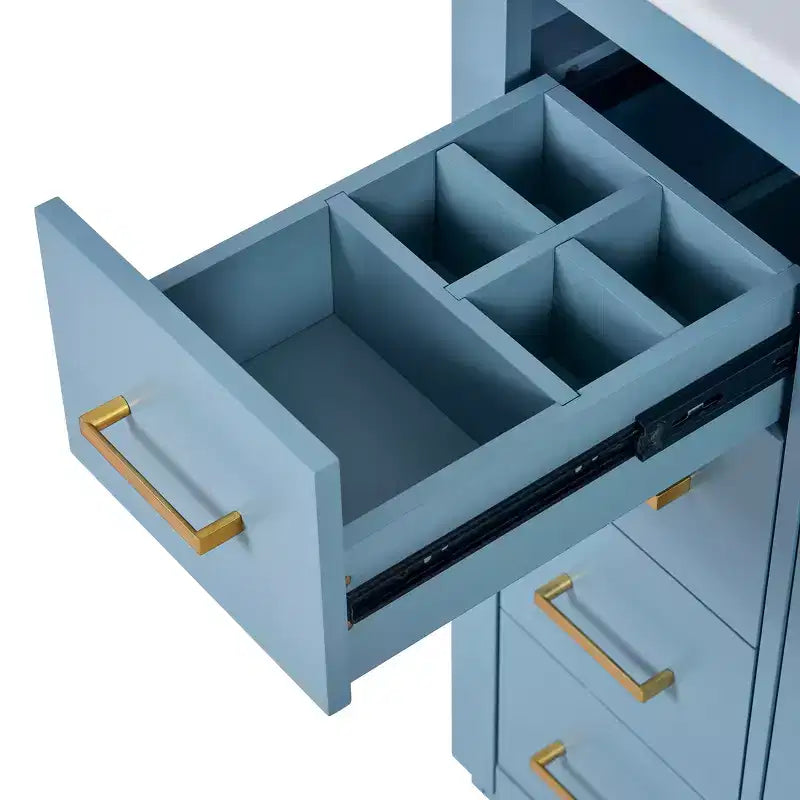 Meuble-lavabo de salle de bain de 30 po avec évier, meuble de rangement de salle de bain avec tiroirs, meuble-lavabo simple avec portes à fermeture douce