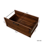 Classeur latéral à 2 tiroirs avec serrure, classeur de bureau à domicile, organisateur de dossiers verrouillable marron style ferme