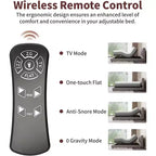 Cadre de lit ajustable Twin XL, base électrique avec télécommande sans fil, élévation tête et pieds, gravité zéro, anti-ronflement, métal et bois robustes, 3 hauteurs