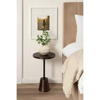 Table d'appoint ronde en métal Tira, bronze, 14x14x24