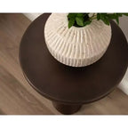 Table d'appoint ronde en métal Tira, bronze, 14x14x24