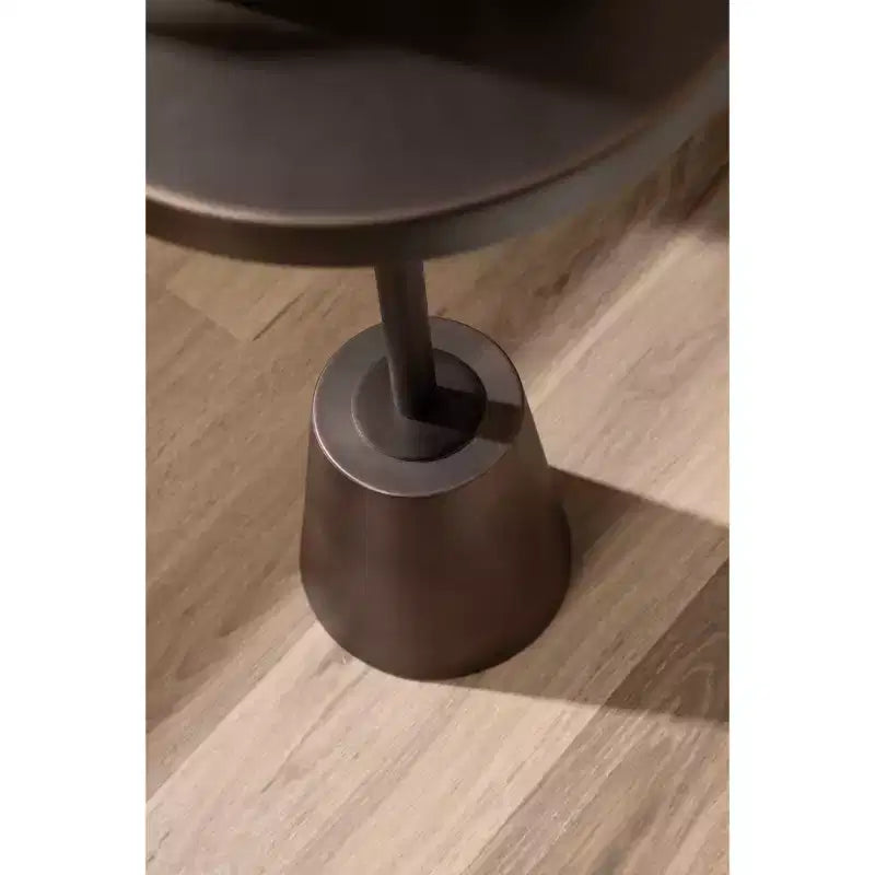 Table d'appoint ronde en métal Tira, bronze, 14x14x24